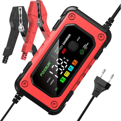 Mainteneur de Chargeur de Batterie Intelligent 12V/24V Protections Multiples de Réparation pour Voiture, Camion/AGM/Gel/Wet/SLA (1/4)