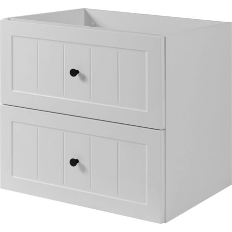 Meuble vasque, Chêne Craft, 80 × 77 × 46 cm, poignée dorée, pieds noirs + Plan de travail (1/5)