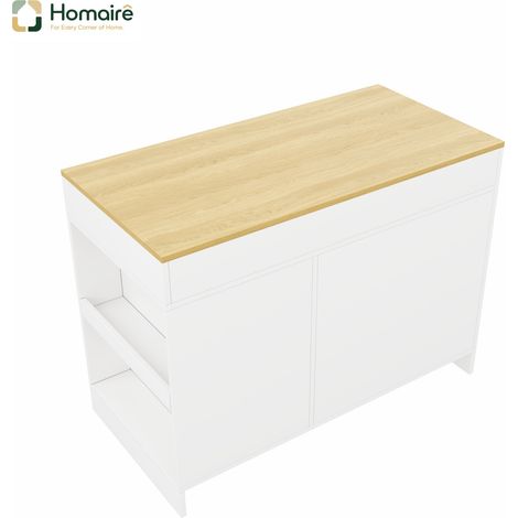 Armoire de rangement en mdf blanc 120 x 60 x 90 cm HOMAIRE (1/5)