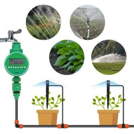 Ahlsen Computer pour arrosage – Tuyau minuteur pour arrosage programmable, 3/4" 1/2" Programmateur d'arrosage numérique Automatique Irrigation, alimenté par Batterie