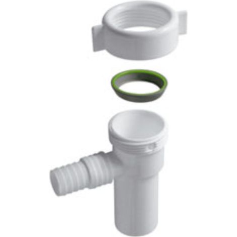 Raccord universel pour machine A laver 6 piA ces pour siphon en polypropylA ne 1 "1 - 2 x 40