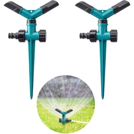 Arroseur de pelouse avec pic, pic d'arrosage rotatif, idéal pour les pelouses, les parterres de fleurs et les jardins, solidement fixé au sol, utilisation mobile L (1/5)