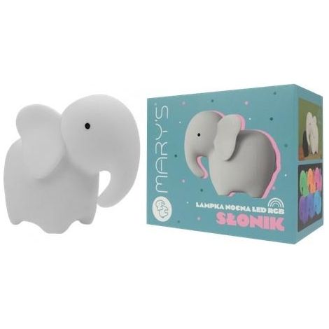 RGB-LED-Nachtlampe, weißer Elefant, mit Fernbedienung