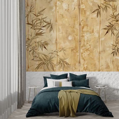 Papier Peint Vintage - Bambou Artistique - 150 x 250 cm (1/2)