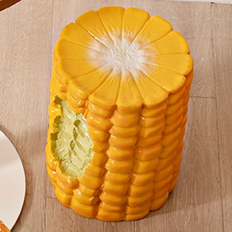 Kreativer Hocker im nordischen Stil in Hamburgerform, ideal für minimalistische Wohnungen, Retro-Schuhausziehhocker, trendiger moderner Hocker fürs Wohnzimmer (Instagram-Style), Hocker in Maiskolbenfo (1/5)