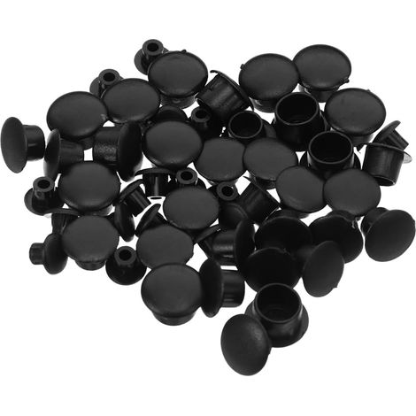 200 pièces de bouchons ronds en plastique noir (1/5)