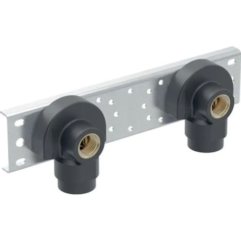 Geberit Mapress Squadra di collegamento a 90° con filetto esterno MF 1/2", preassemblata, doppia, AD 10, 632.863.00.2