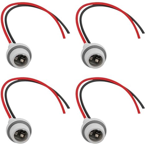 Lot de 4 douilles T10 T15 W5W avec câble, douille en caoutchouc 12 V pour lumière de voiture (1/5)