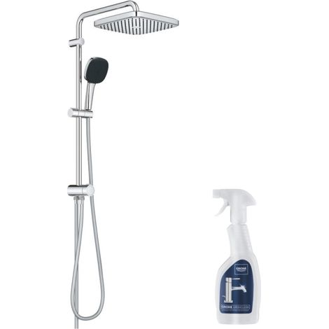 Columna de ducha GROHE Vitalio Comfort 250 con desviador manual cromado + limpiador GrohClean