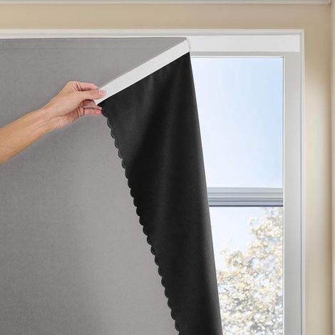 Rideaux - Rideaux occultants autocollants - Avec velcro - Rideaux occultants - 1 Panneau 70x100 cm - Sans perçage ni tringle - Facile à coller - Convient aux chambres à coucher et aux chambres d'enfan (1/5)