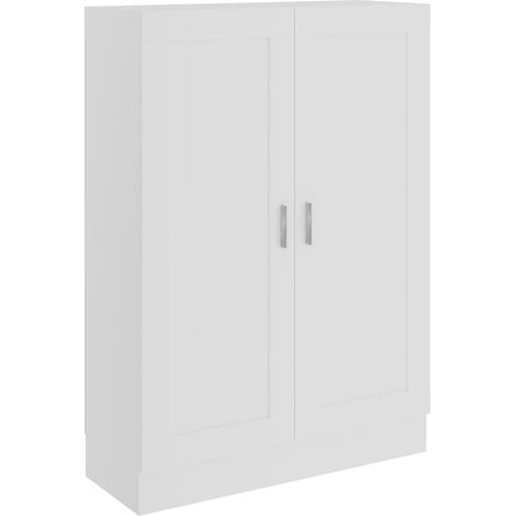 Armario de libros madera contrachapada blanco 82,5x30,5x115 cm vidaXL