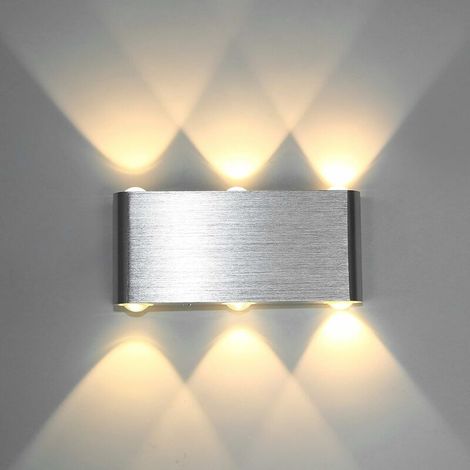 LED Wall Light Modern Led Wall Sconce Light Aluminium Spot Light Night Lamp for Living Room, Bedroom, Hall, Staircase, Pathway, Lighting Indoor Up Down (Light Color: Warm White, Wattage: 6W) (1/4)