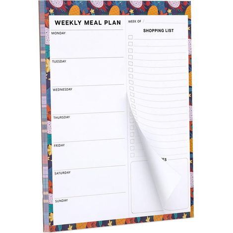 Tableau Blanc Magnetique - Calendrier Pour Refrigerateur - Bloc-Notes Detachable - Liste De Courses Et Planning Repas Familial - 1 Unite (1/5)