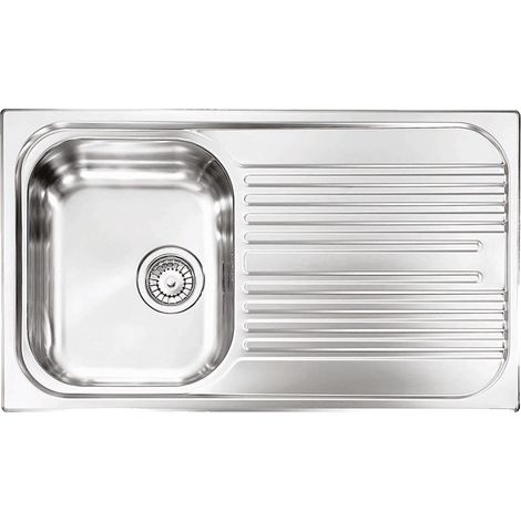 Lavello Plados in acciaio 1 vasca più scolapiatti 860x500 scolapiatti a destra