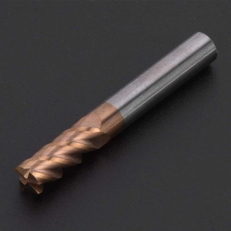 Fraise en acier au tungstène à 4 cannelures pour le traitement du métal HRC60° (D8604T) (1/5)
