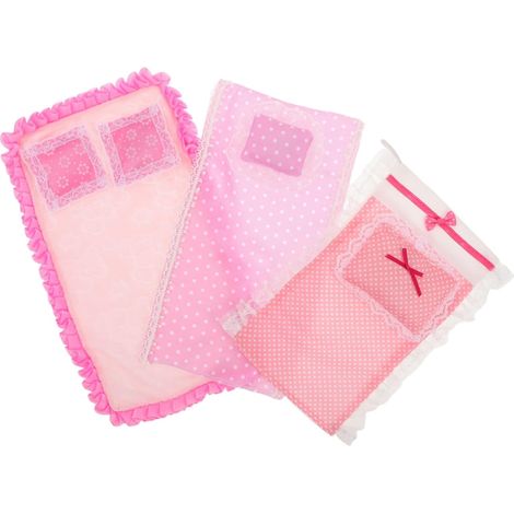 3ensembles Miniatures Linge de Lit Princesse pour Maison de Poupée Draps et Oreillers Réaliste Ensemble de Literie Miniature Accessoires Chambre à Échelle (1/5)