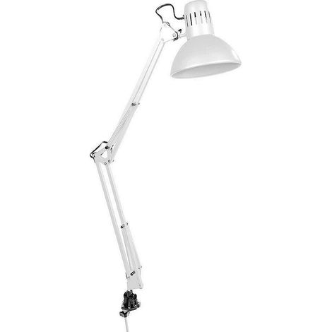 Lampada da scrivania edm Melbourne bianco 60W metallo (1/4)