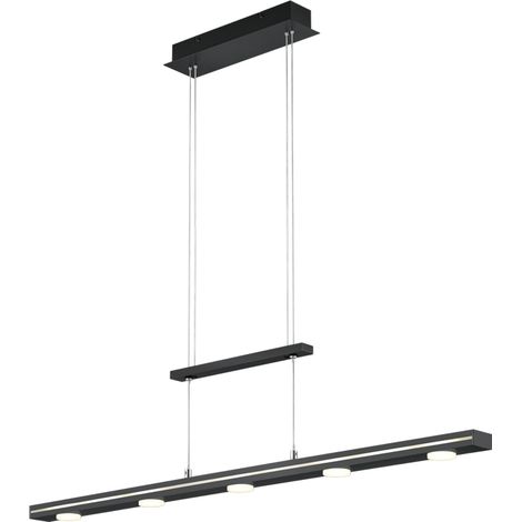 Lampadario LED LACAL nero CCT 100cm metallo Trio IP20