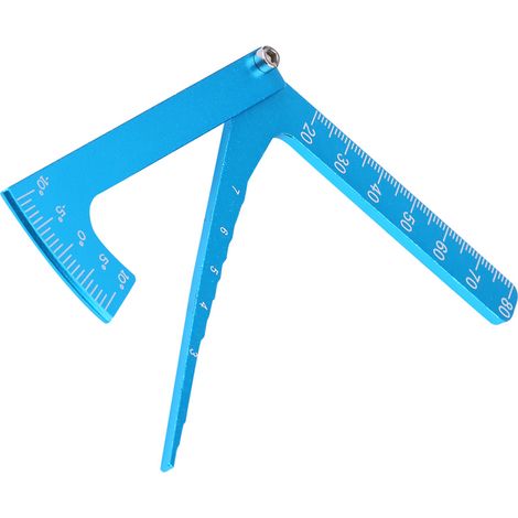 Outil de réglage de la hauteur et du carrossage des jantes pour accessoires RC (règle bleue ajustable). (1/5)