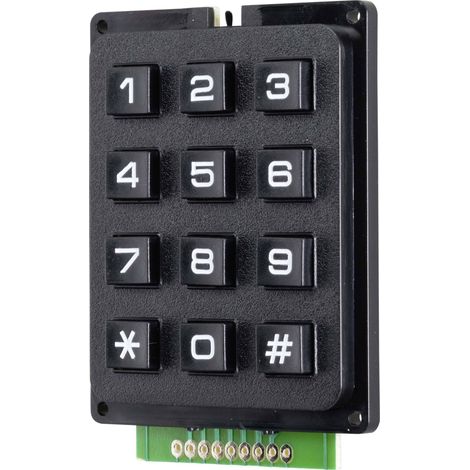 TRU COMPONENTS Clavier à touche Matrice de clavier 3 x 4 1 pc(s) (1/5)