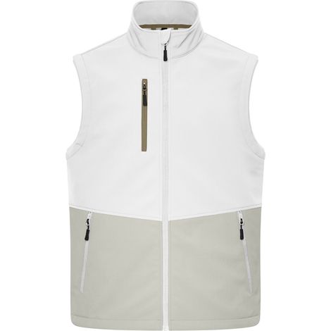 James & Nicholson Softshellweste Workwear JN1888 Gr. 2XL white/cement