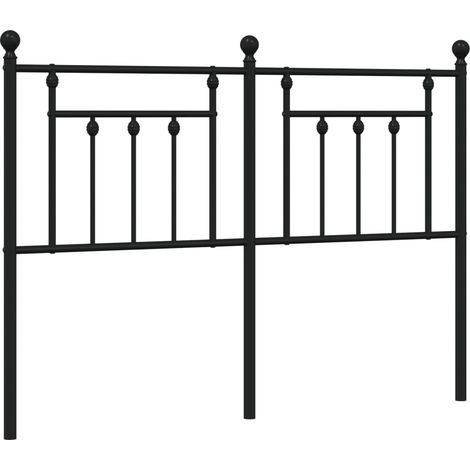 Cabecero de metal negro 140 cm vidaXL (1/5)