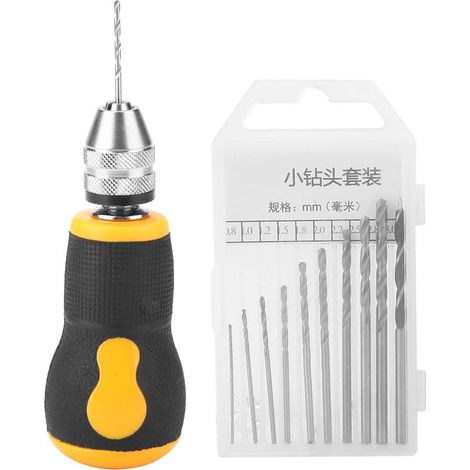 Perceuse À Main, N Étau, Étau À Goupille, Petite Perceuse Pour Poche, Petits Forets, Outils De Forage Micro Mini Ensemble D'Outils Portables (1/5)