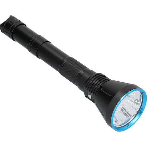 Lampe torche de plongée professionnelle étanche de 15 000 lm, puissante et résistante, pour la pêche sous-marine jusqu'à 150 m de profondeur. (1/5)