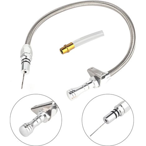 Jauge de transmission flexible en argent compatible Chevy TH400 Turbo 400 PT303 (1/3)