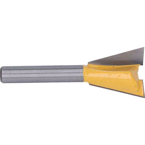 1/4-Zoll-Schaft-Schwalbenschwanzfräser, Wolframkarbid, TPFE-Beschichtung, sauberer Schnitt, Holznutenfräser, bündiger Trimmer, 3/4 Zoll, langlebig. (1/5)
