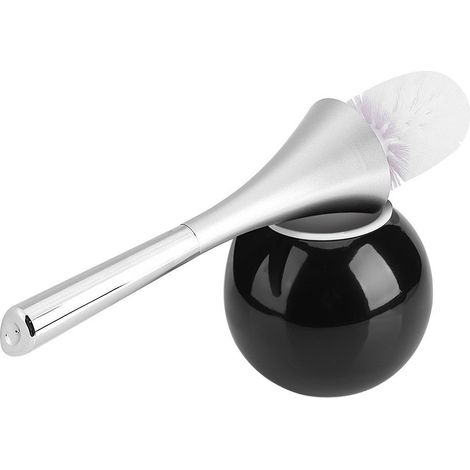 Brosse WC inox moderne 38x14cm noir (1/5)