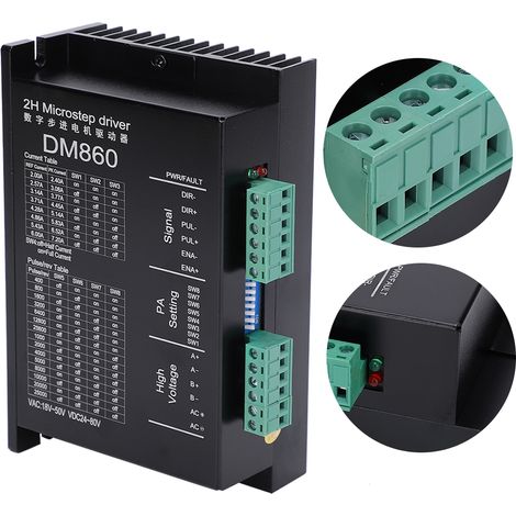 Contrôleur de moteur pas à pas DM860 prenant en charge les modes PUL/DIR/CW/CCW (1/5)