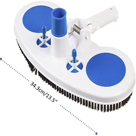Tête d'aspirateur de piscine lestée de 33 cm avec poils en nylon et raccord de tuyau pivotant pour le nettoyage de la piscine (1/5)
