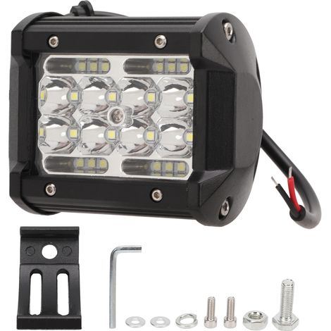 Projecteur LED tout-terrain 4 pouces 60W 6000LM, étanche IP67, lentille PMMA, projecteur universel pour camion SUV ATV bateau.