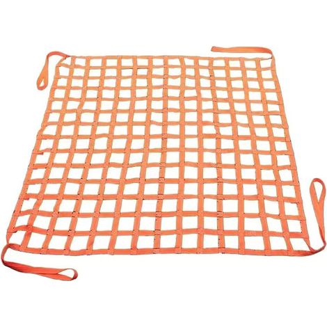 Redes de elevación de carga - Red de elevación plana de nailon, red de seguridad resistente a desgarros, correas de red de elevación de seguridad (1,5 × 1,5 m) (1/5)