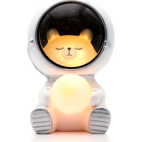 Veilleuse Résine Veilleuse Garde D'enfants Lumière Lune Lumière LED Veilleuse Bébé Nursery Décoration Lumière Personnalisée Sommeil Lumière Bébé Veilleuse Enfants Lumière avec Batterie 8.51012.5cm Bla (1/5)
