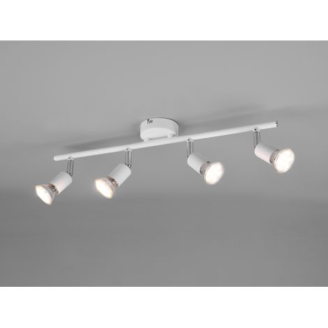Deckenstrahler PARIS 4-flammig Metall Weiß, Breite 50cm