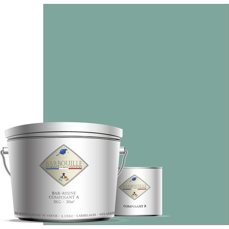 Peinture résine époxy 2,5L BRILLANT 25m² Vert Céladon Icône