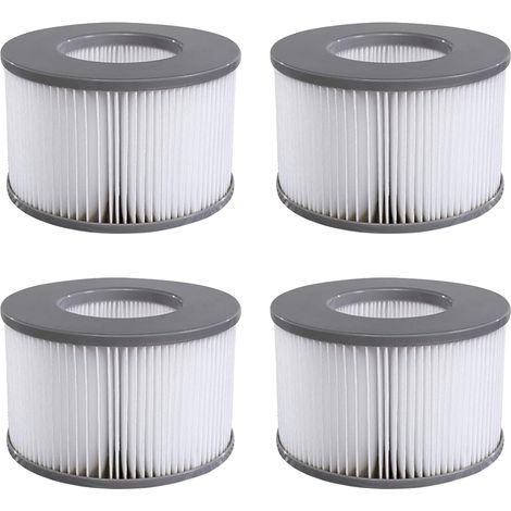 Cartouches Filtrantes pour Mspa, Filtres de Rechange pour Whirlpoal Piscine Gonflable, Filtres pour Baignoire (4 Pcs) (1/5)