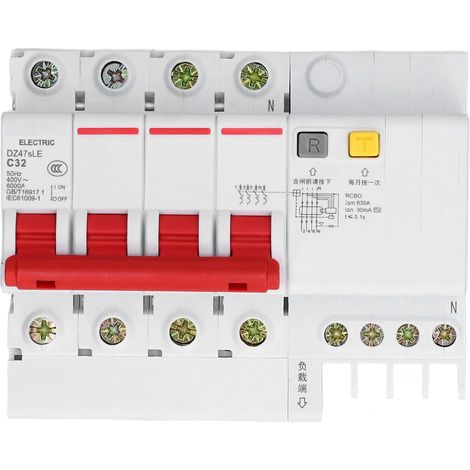 Disjoncteur miniature C32 4P+N différentiel 400V pour transformation réseau rural (1/5)