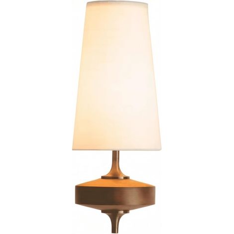 Vintage Retro Style Fabric Wall Lamp, Clean and Simple, Wall Lamp with Shade, for Bedroom, Long (1/5)