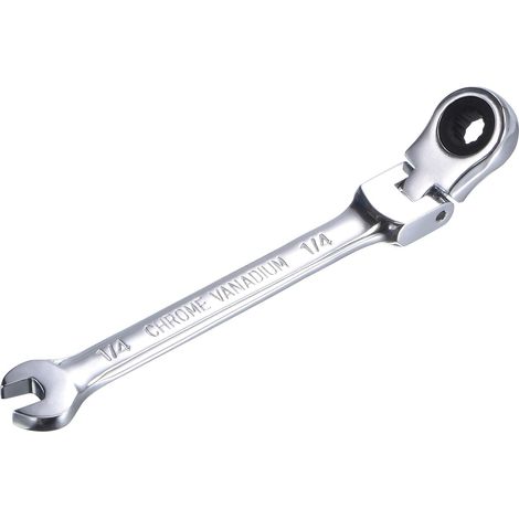 1/4" Tête Flexible Clé Plate À Cliquet Mixte SAE 72 Dents (1/5)