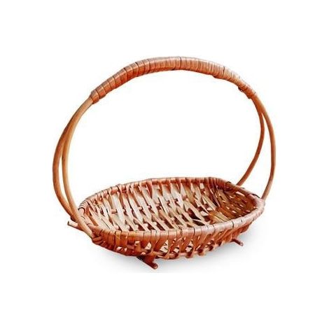 Cestino a gondola ovale con manico alto, 24x14,5H18 cm (kit da 10)