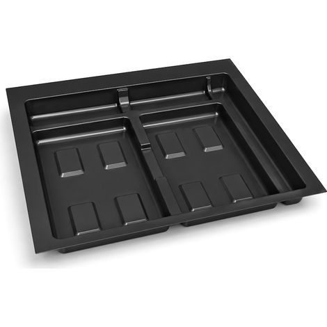 EMUCA Base pour poubelles - Recycle module 600 mm - 2 compartiments noir (1/5)