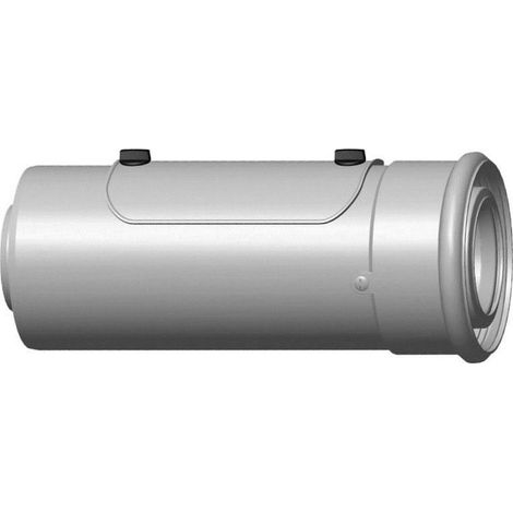 Tube d'air/exhaustion blanc pour loup, à emboîter avec ouverture de révision, DN60/100 L:250mm