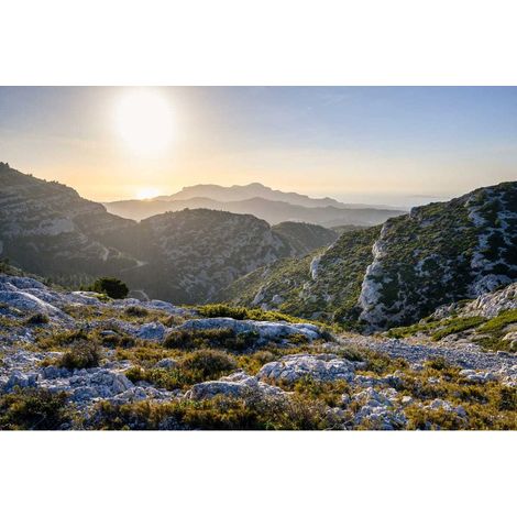 Tableau sur toile massif calanque 30x45 cm - Impression sur Toile Murale Décorative - Image imprimée en HD sur Toile - Toile sur Châssis en Bois FSC - Fabriqué en France (1/4)