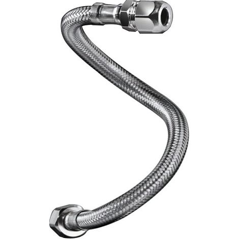 Flexible sanitaire Inox Øintér.8mm - Bicône Ø12 - Femelle 1/2" - 300mm - TAQ BICO