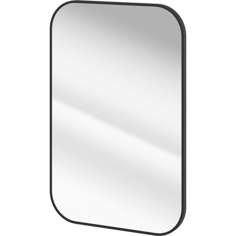 Deante Mokko specchio rettangolare nero opaco design minimalista