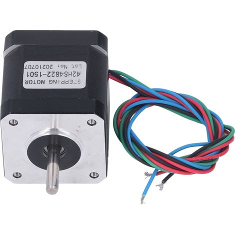 Schrittmotor 42 mm 48 mm DC 10,2 V 2-phasig, gemischter Typ, Siliziumstahl-Kupferspule, schnelle Reaktionszeit, Druckerteile (1/5)