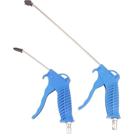 Pistola ad aria compressa con ugello angolato e protezione in gomma, accessorio per compressore, strumento per la rimozione della polvere industriale e domestica con raccordo a innesto rapido, alta pr (1/5)